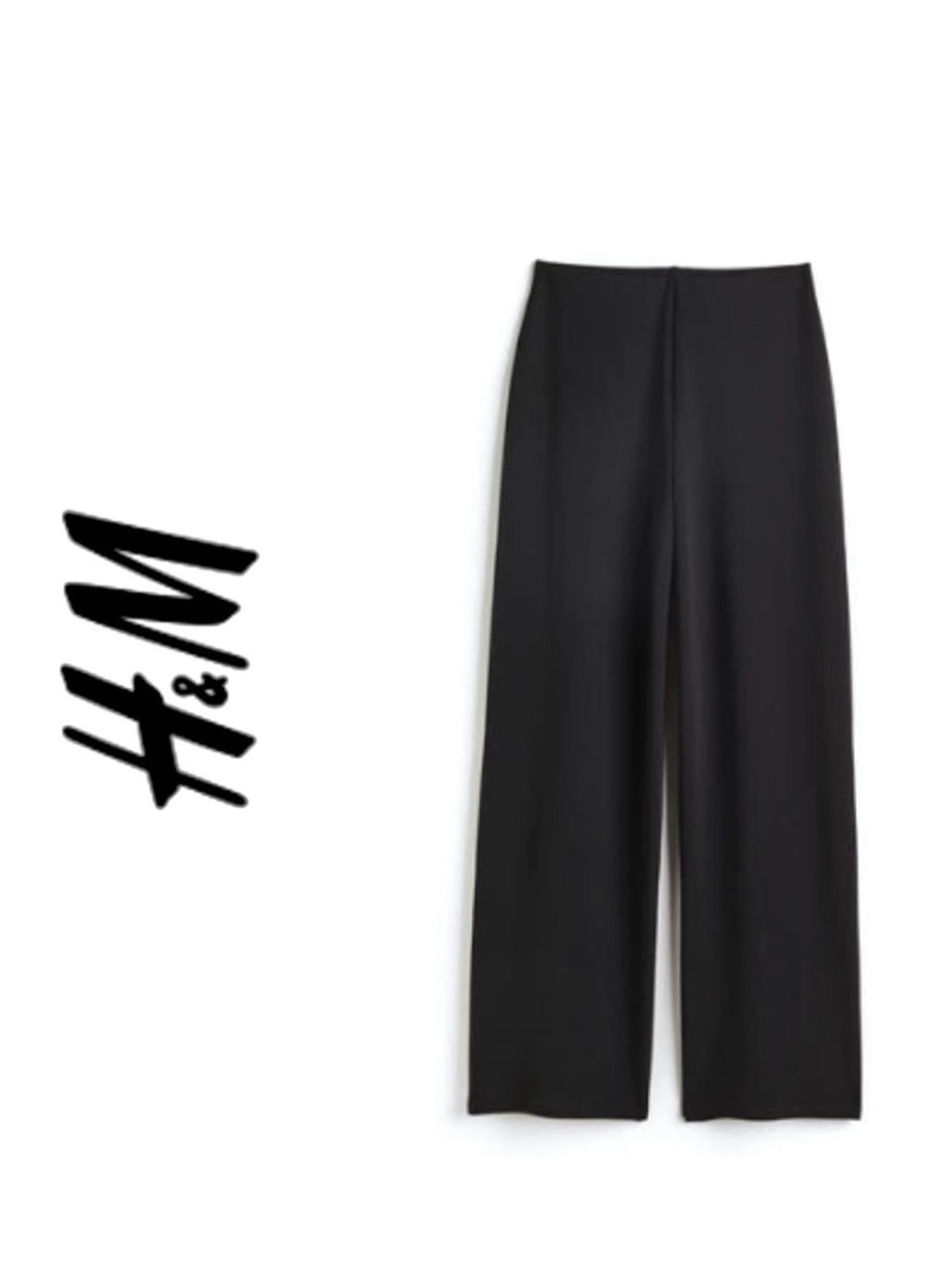 NEW H&M Wide-Leg Linen-Blend Pants